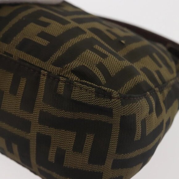 FENDI Zucca Canvas Hand Bag Black Brown Auth ep10930 - Picture 4 of 16